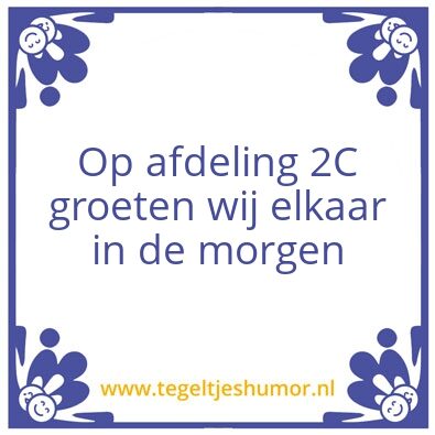 Tegeltje: Groet