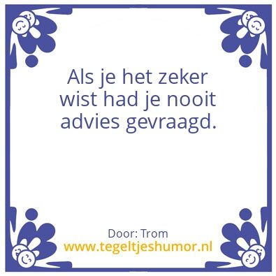 Tegeltje: Dik