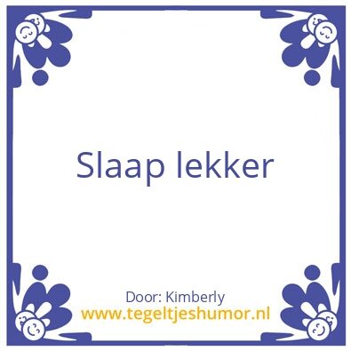 Tegeltje: Voor jou