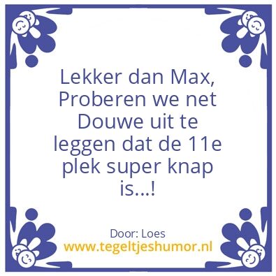 Tegeltje: Max