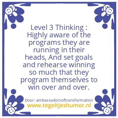 Tegeltje: Level 3 Thinking