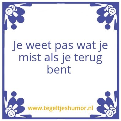 Tegeltje: Terug