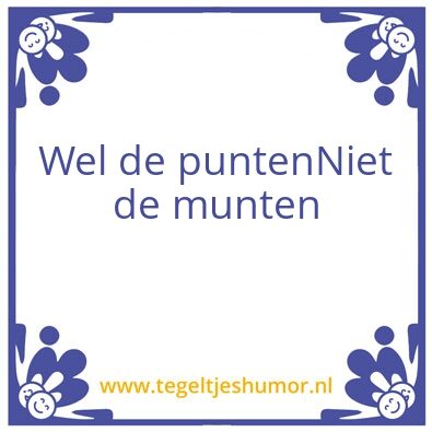 Tegeltje: Munten