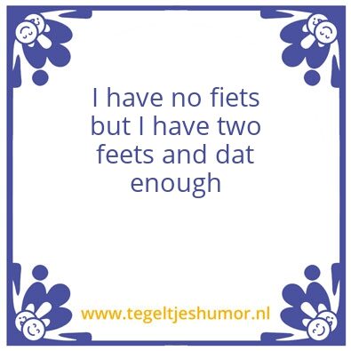 Tegeltje: 2 feets