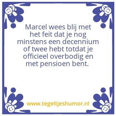 Tegeltje: Marcel