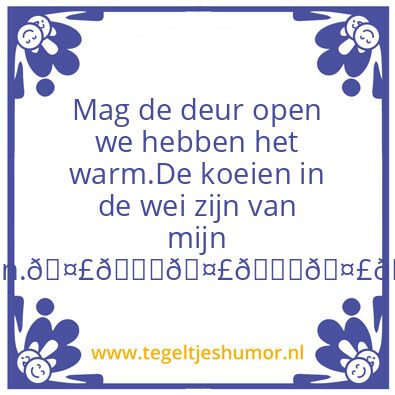 Tegeltje: Koe
