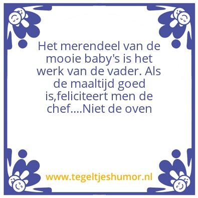 Tegeltje: De chef