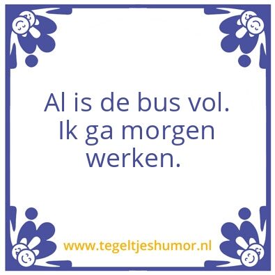 Tegeltje: Bus
