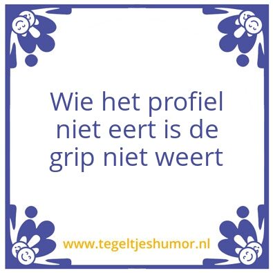 Tegeltje: Profileren