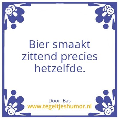 Tegeltje: Bier