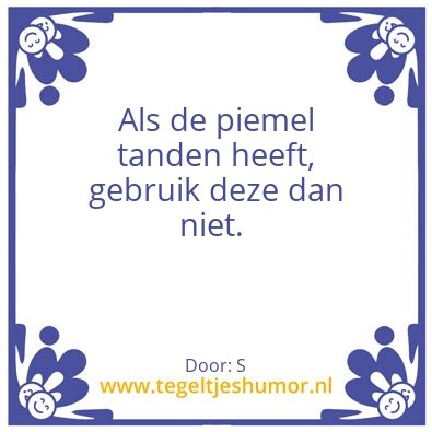 Tegeltje: S
