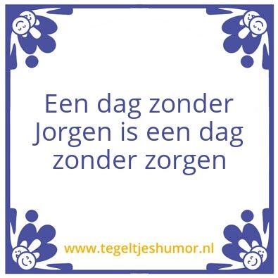 Tegeltje: Jorgen