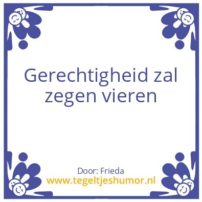 Tegeltje: Dus