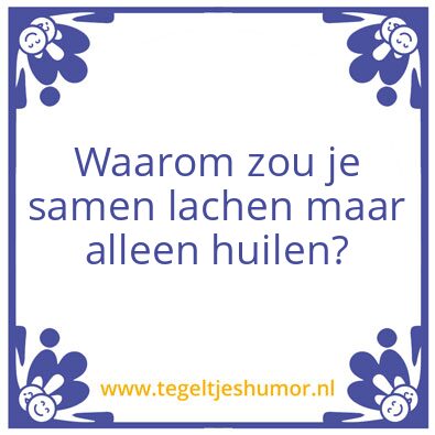Tegeltje: Lachen