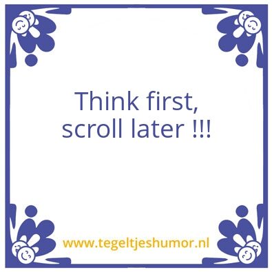 Tegeltje: Scroll