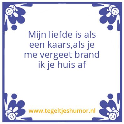 Tegeltje: Kaars