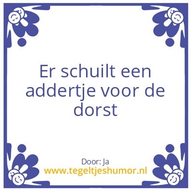 Tegeltje: Adder