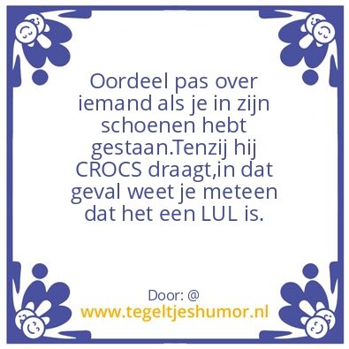 Tegeltje: Crocs
