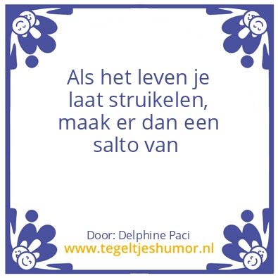 Tegeltje: het leven