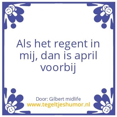 Tegeltje: Regen