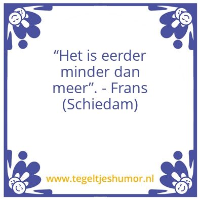 Tegeltje: Frans