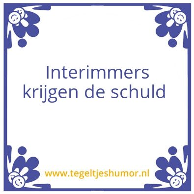 Tegeltje: interim