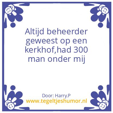 Tegeltje: Beheerder