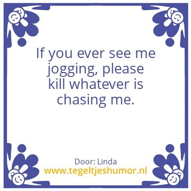 Tegeltje: Jogging