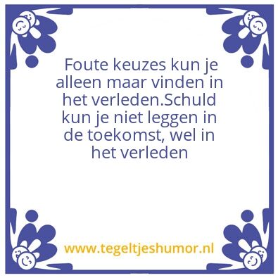 Tegeltje: Schuld