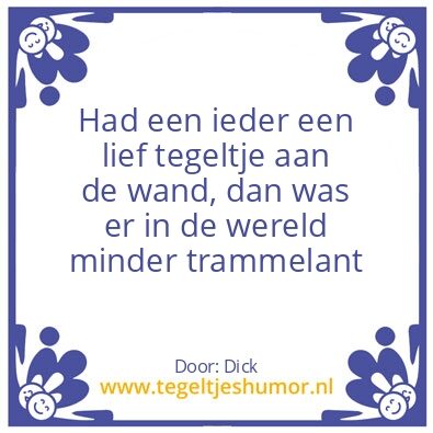 Tegeltje: Vrede