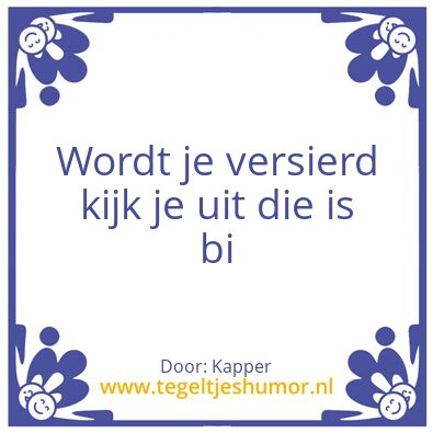 Tegeltje: Kapper