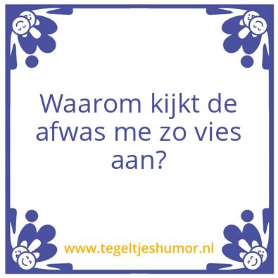 Tegeltje: afwas
