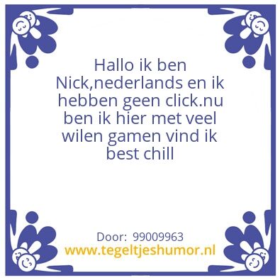 Tegeltje: hoi