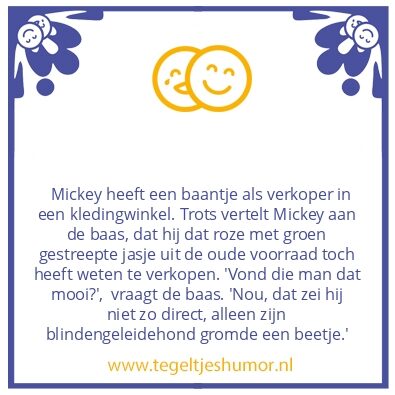 Tegeltje: Verkoper