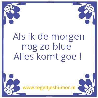 Tegeltje: BLUE