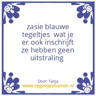 Tegeltje: Blauw