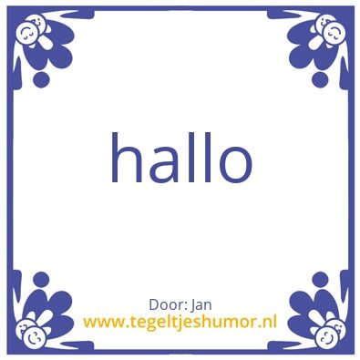 Tegeltje: afscheid