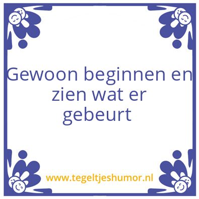 Tegeltje: Gewoon
