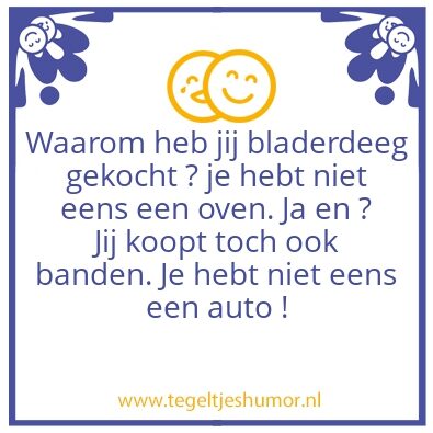 Tegeltje: mop