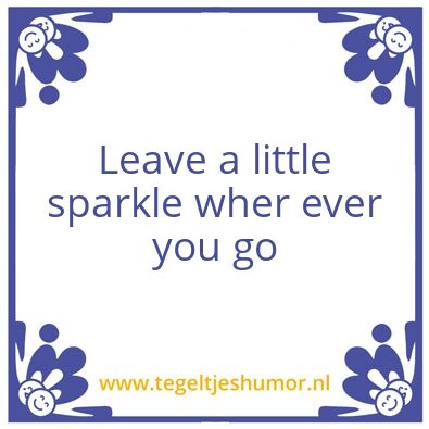 Tegeltje: leave