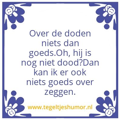 Tegeltje: Doden
