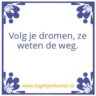 Tegeltje: De weg