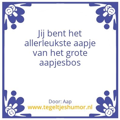 Tegeltje: Aap