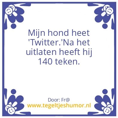 Tegeltje: Tegel