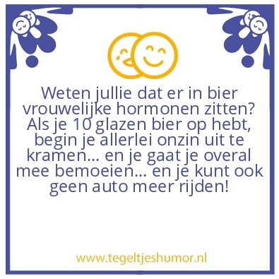 Tegeltje: Bier