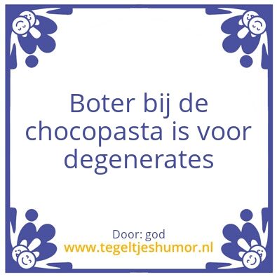 Tegeltje: boter