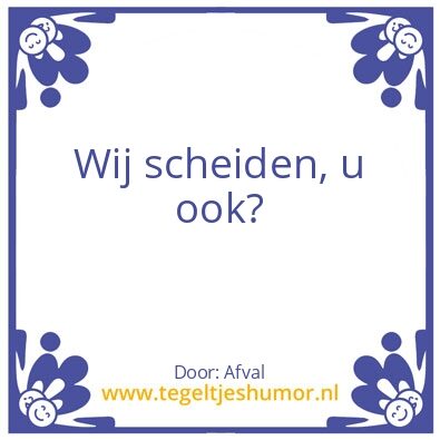 Tegeltje: Afval