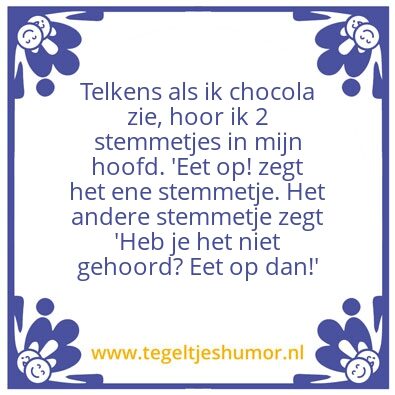 Tegeltje: Chocola