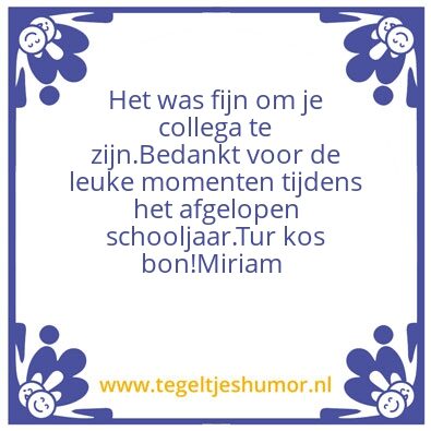 Tegeltje: Byeee