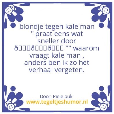 Tegeltje: Humor